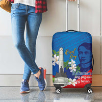 Philippines Rizal Day Luggage Cover Filipino Motto Stella Polynesian Pattern - Polynesian Pride