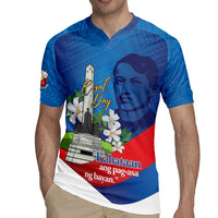 Philippines Rizal Day Rugby Jersey Filipino Motto Stella Polynesian Pattern - Polynesian Pride