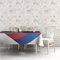 Philippines Rizal Day Tablecloth Filipino Motto Stella Polynesian Pattern - Polynesian Pride