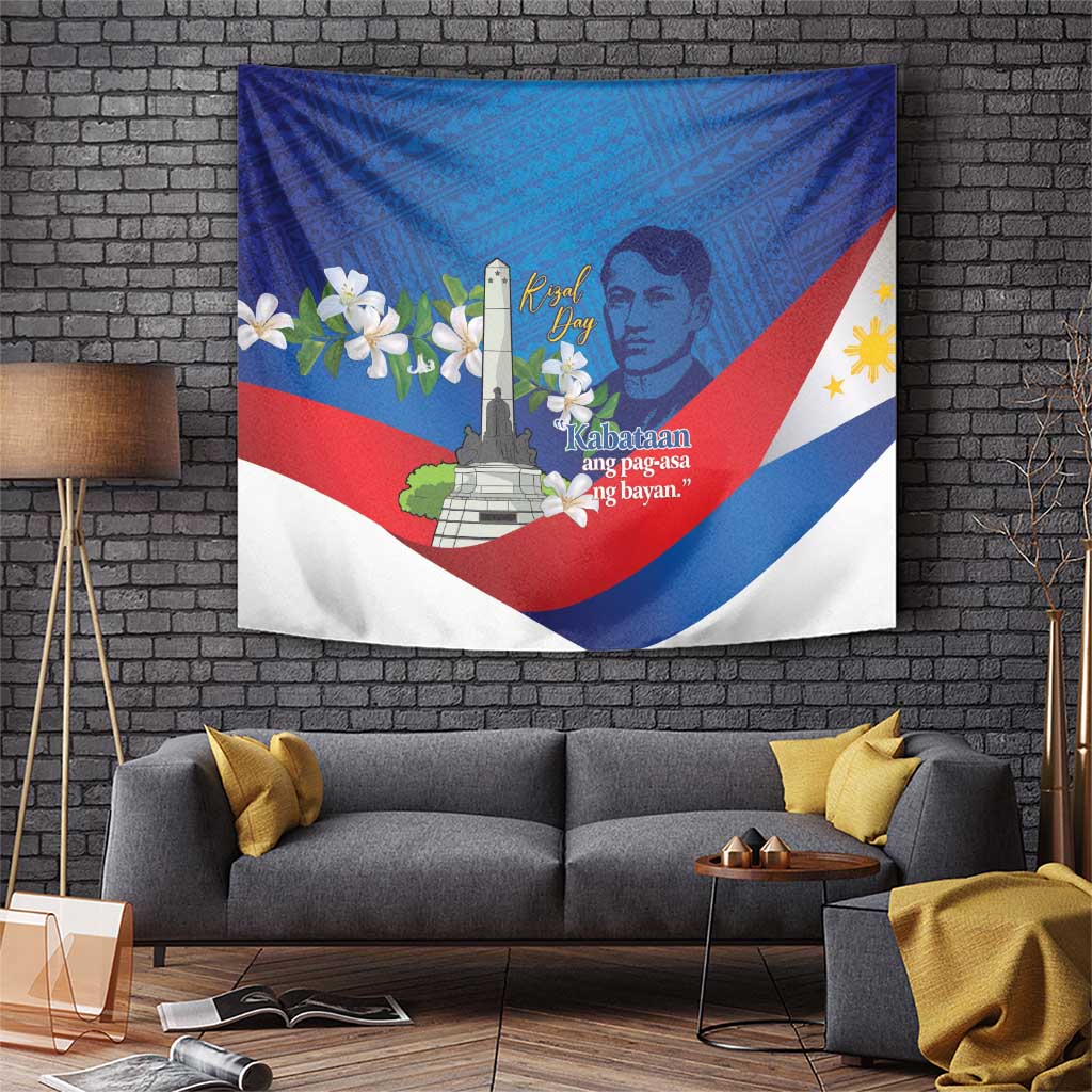 Philippines Rizal Day Tapestry Filipino Motto Stella Polynesian Pattern - Polynesian Pride