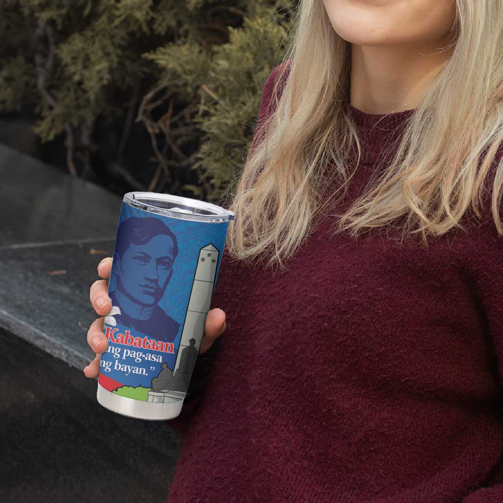 Philippines Rizal Day Tumbler Cup Filipino Motto Stella Polynesian Pattern - Polynesian Pride