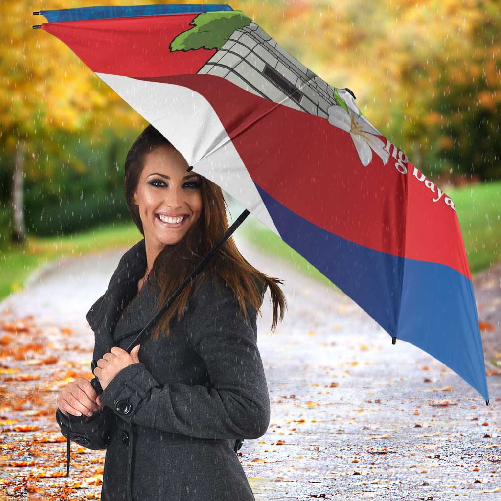 Philippines Rizal Day Umbrella Filipino Motto Stella Polynesian Pattern - Polynesian Pride