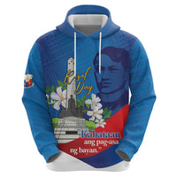Philippines Rizal Day Zip Hoodie Filipino Motto Stella Polynesian Pattern - Polynesian Pride