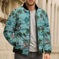 Aloha Hawaii Surfing Tropical Seamless Bomber Puffer Jacket LT14 - Polynesian Pride