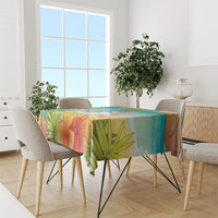 Surfing Paradise Hawaii Tablecloth Tropical Flowers Beachy Vibes LT14 - Polynesian Pride