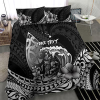 Hawaii Surfing Personalized Bedding Set Born To Surf Tiki Hawaiian Pattern LT14 - Polynesian Pride