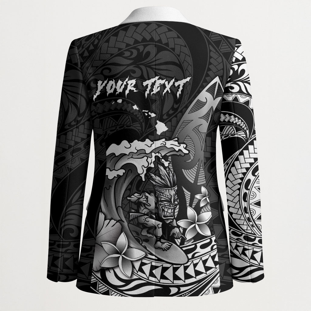 Hawaii Surfing Personalized Blazer Born To Surf Tiki Hawaiian Pattern LT14 - Polynesian Pride
