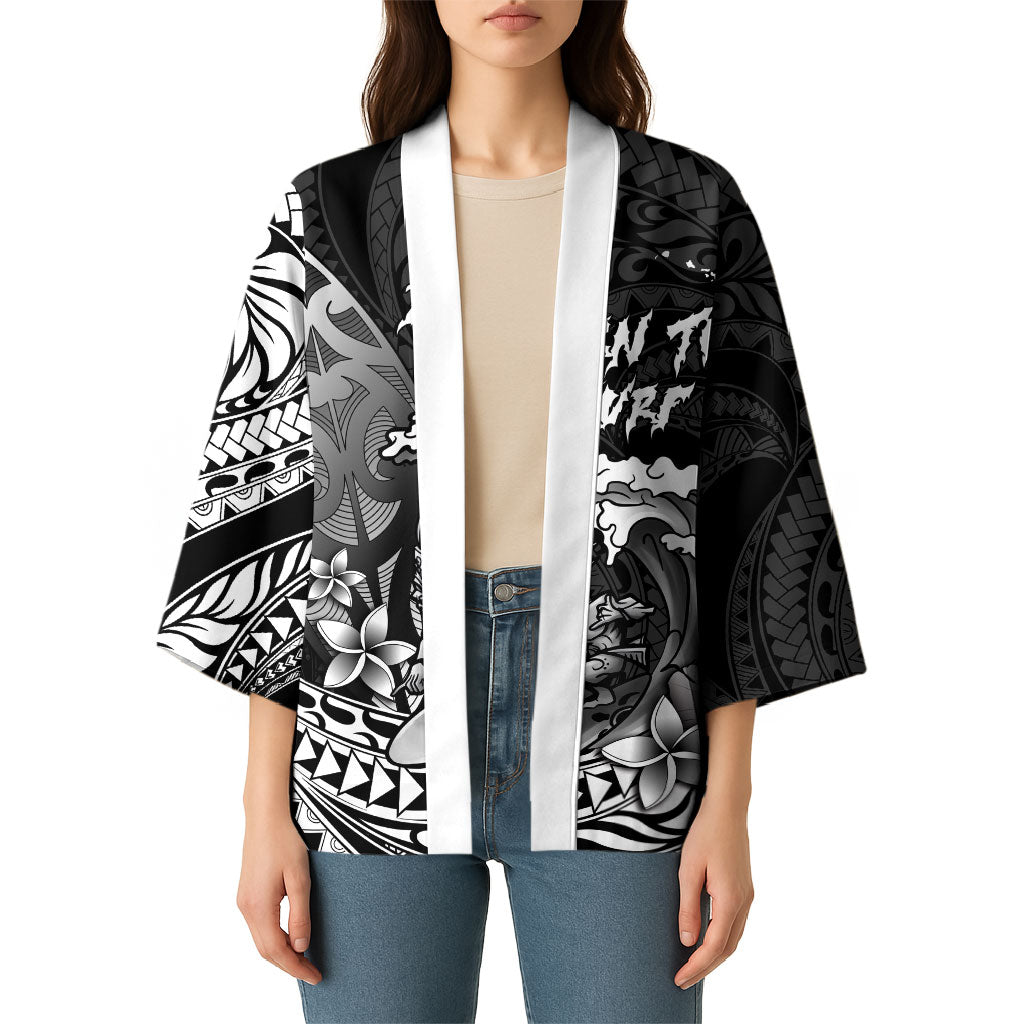 Hawaii Surfing Personalized Kimono Born To Surf Tiki Hawaiian Pattern LT14 - Polynesian Pride