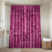 Hawaii Rainforest Beach Tropical Flowers Bathroom Set LT14 Shower Curtain Only Pink - Polynesian Pride