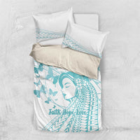 Polynesia Cervical Cancer Awareness Month Bedding Set Polynesian Women Faith Hope Love!