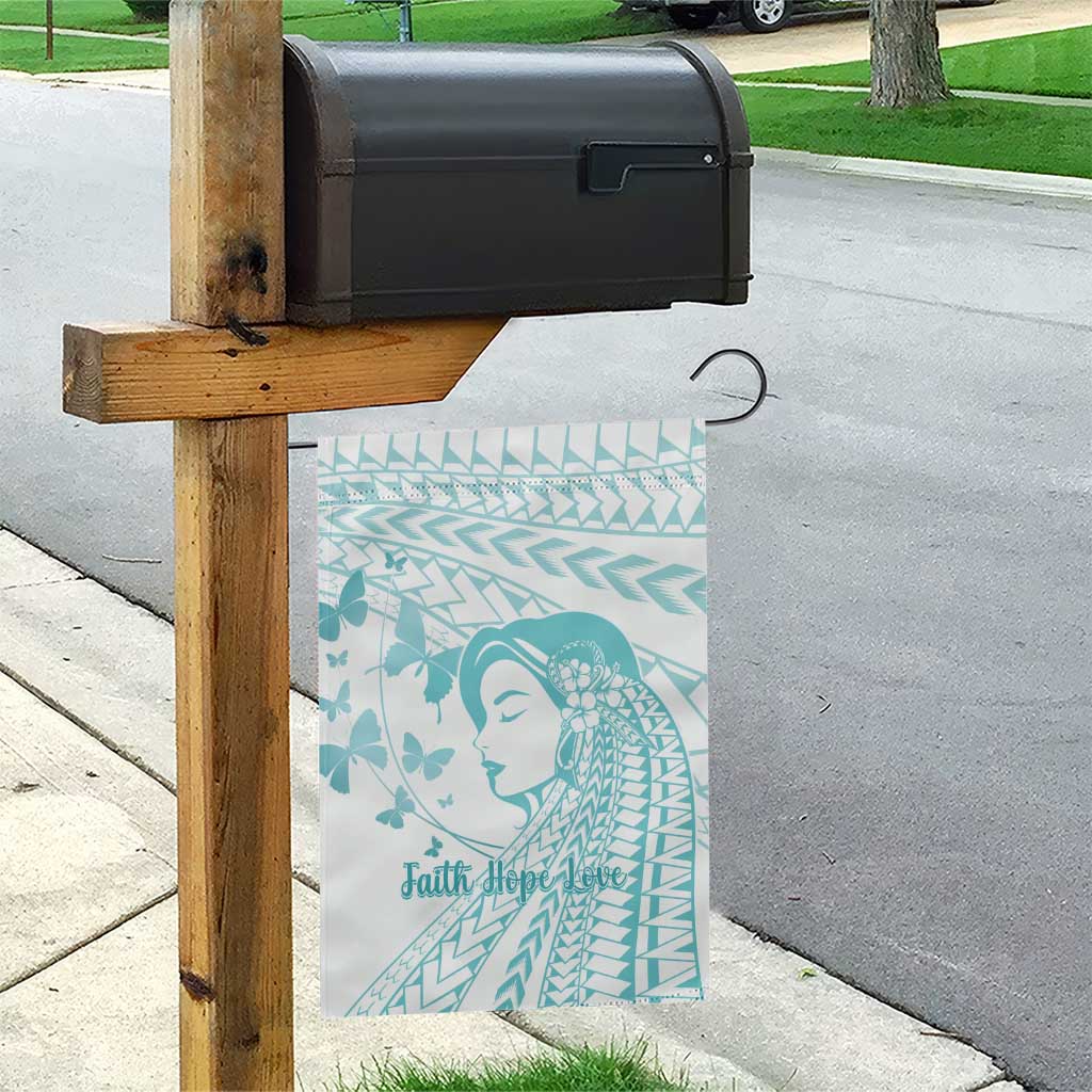 Polynesia Cervical Cancer Awareness Month Garden Flag Polynesian Women Faith Hope Love!