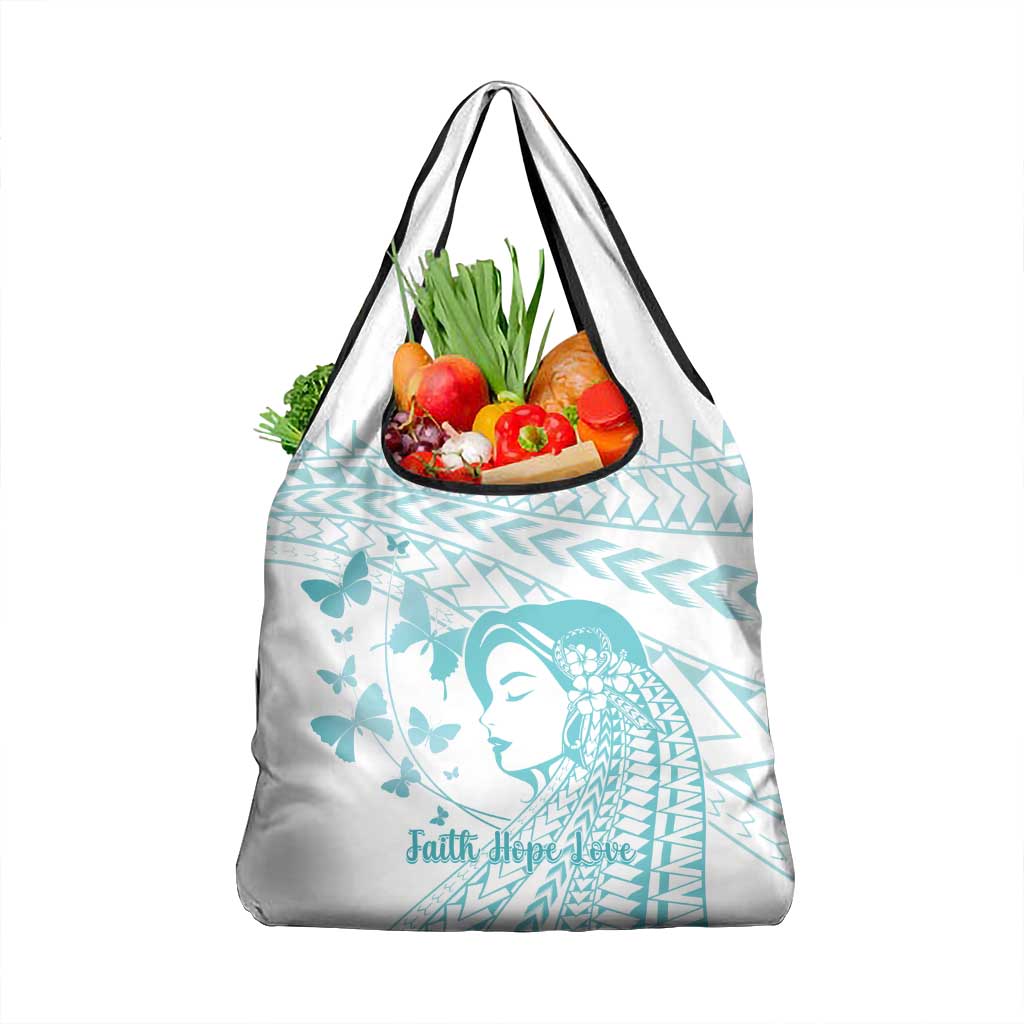 Polynesia Cervical Cancer Awareness Month Grocery Bag Polynesian Women Faith Hope Love!