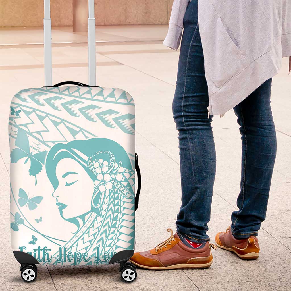 Polynesia Cervical Cancer Awareness Month Luggage Cover Polynesian Women Faith Hope Love!