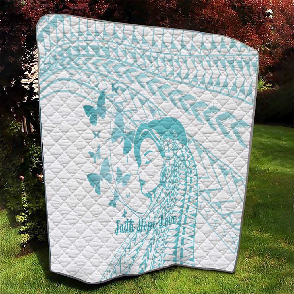 Polynesia Cervical Cancer Awareness Month Quilt Polynesian Women Faith Hope Love!