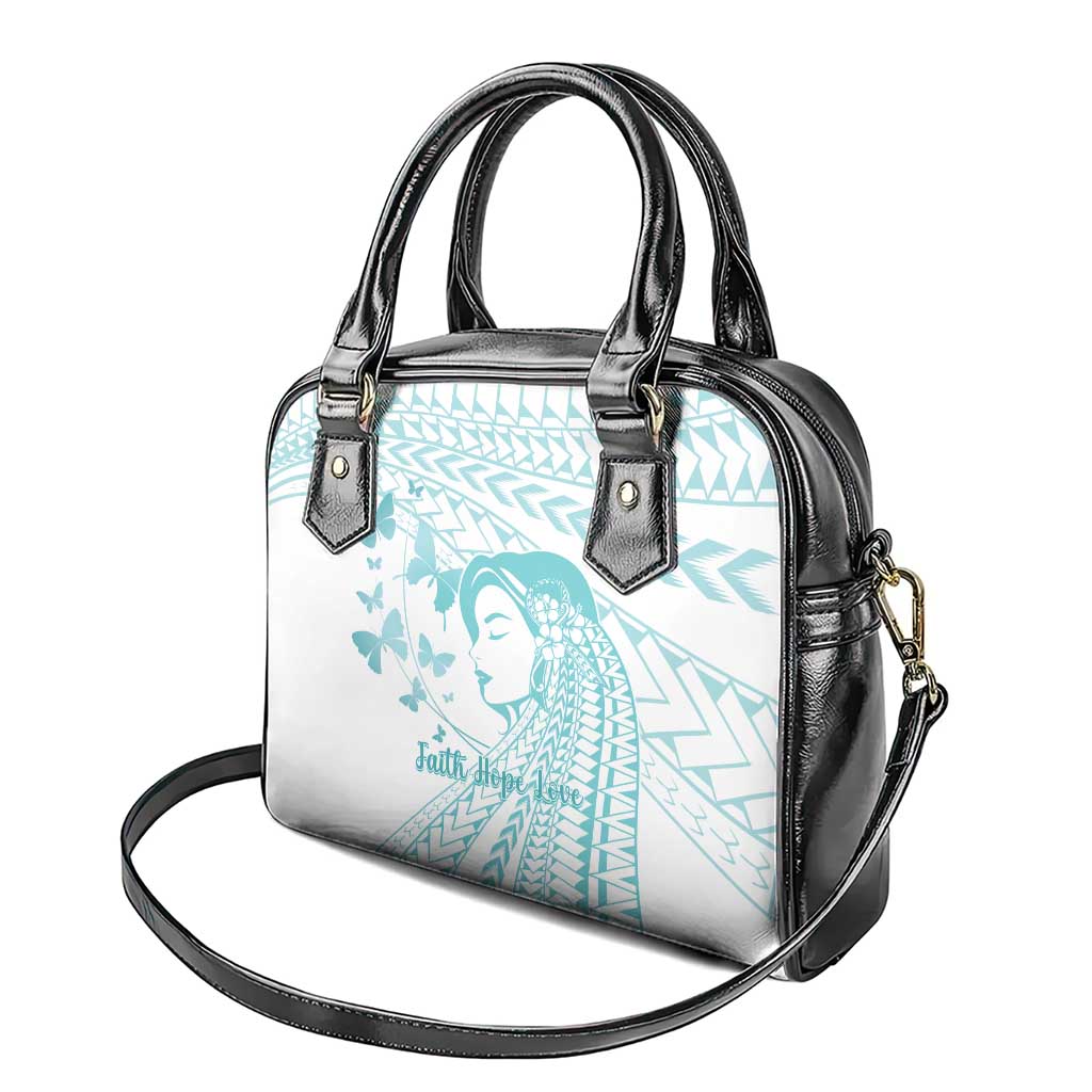 Polynesia Cervical Cancer Awareness Month Shoulder Handbag Polynesian Women Faith Hope Love!