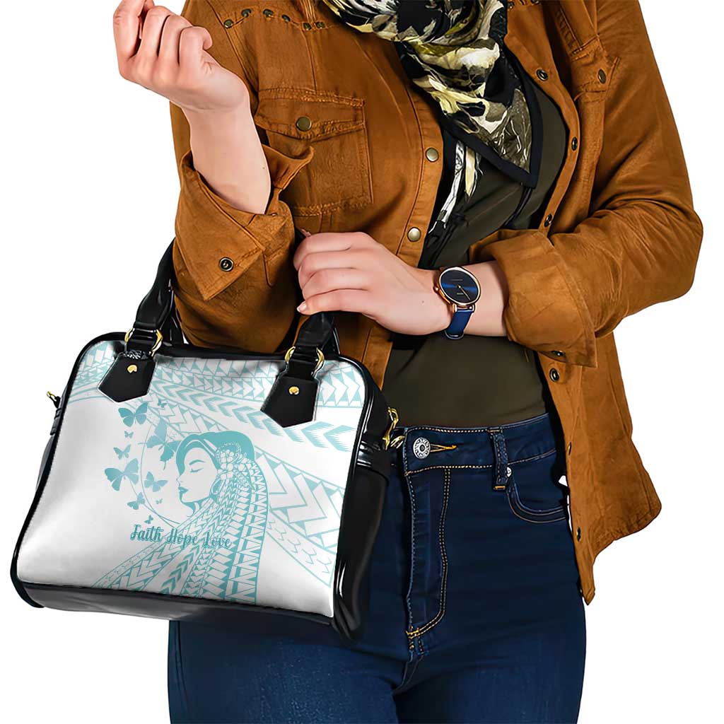 Polynesia Cervical Cancer Awareness Month Shoulder Handbag Polynesian Women Faith Hope Love!