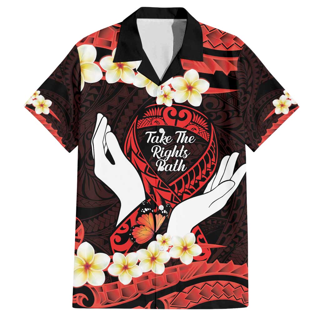 Polynesia AIDS Awareness Month Family Matching Long Sleeve Bodycon Dress and Hawaiian Shirt Take The Rights Path Polynesian Pattern