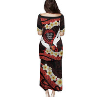 Polynesia AIDS Awareness Month Family Matching Puletasi and Hawaiian Shirt Take The Rights Path Polynesian Pattern