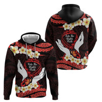 Polynesia AIDS Awareness Month Zip Hoodie Take The Rights Path Polynesian Pattern