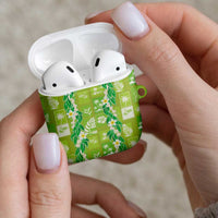 Aloha Hawaii Tuberose Lei AirPods Case Tropical Vibes Green Color - Polynesian Pride