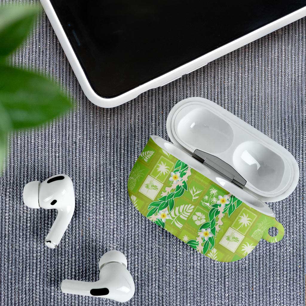 Aloha Hawaii Tuberose Lei AirPods Case Tropical Vibes Green Color - Polynesian Pride