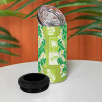 Aloha Hawaii Tuberose Lei 4 in 1 Can Cooler Tumbler Tropical Vibes Green Color - Polynesian Pride
