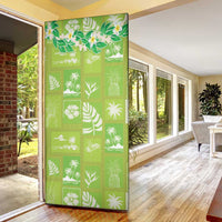 Aloha Hawaii Tuberose Lei Door Cover Tropical Vibes Green Color - Polynesian Pride