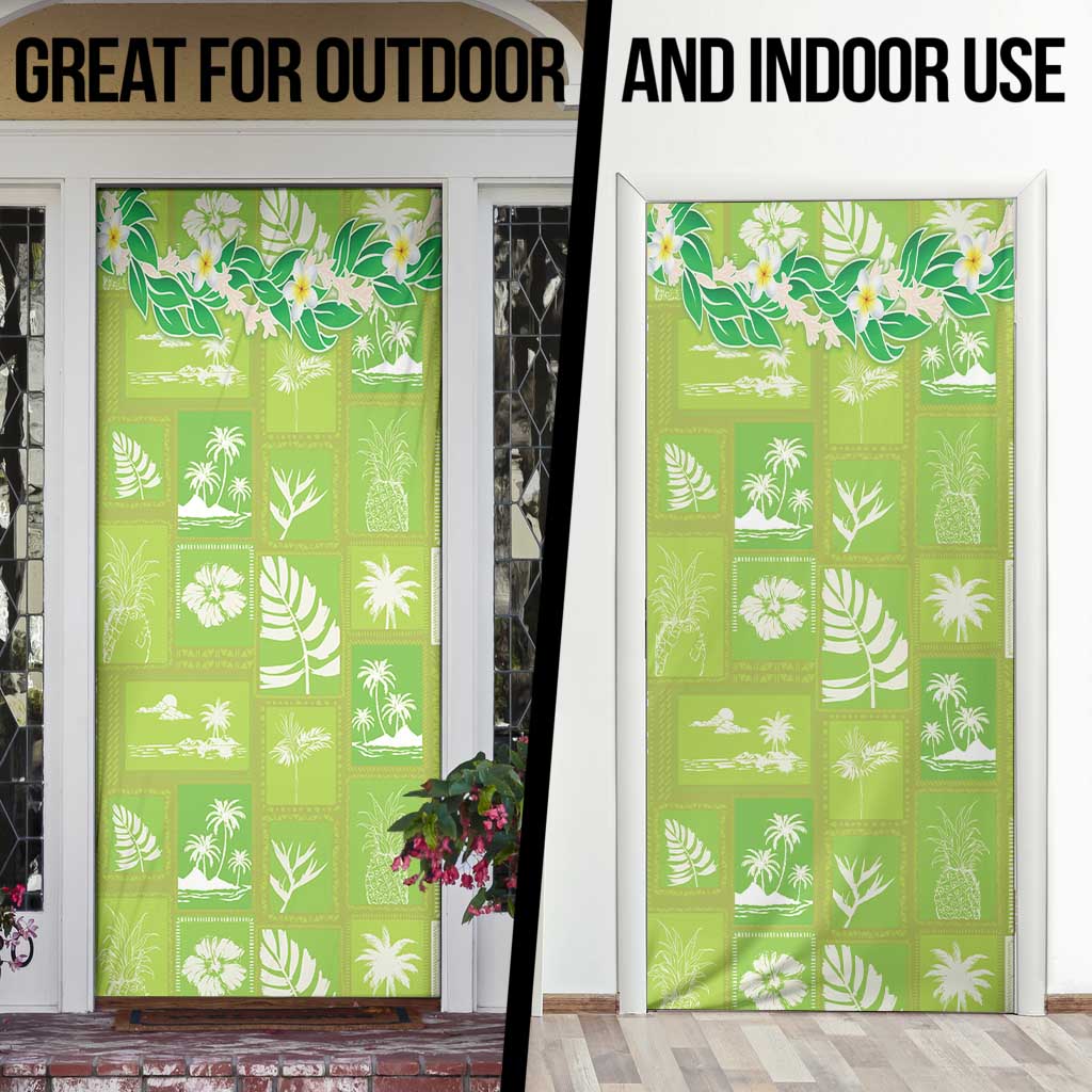 Aloha Hawaii Tuberose Lei Door Cover Tropical Vibes Green Color - Polynesian Pride