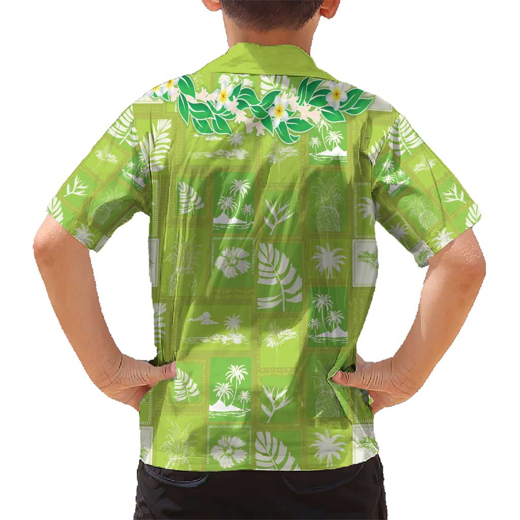 Aloha Hawaii Tuberose Lei Hawaiian Shirt Tropical Vibes Green Color - Polynesian Pride