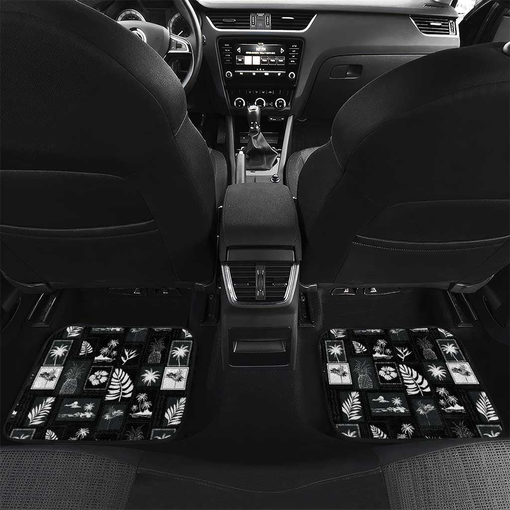 Aloha Hawaii Tuberose Lei Car Mats Tropical Vibes Black Color - Polynesian Pride