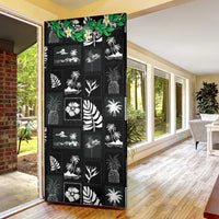 Aloha Hawaii Tuberose Lei Door Cover Tropical Vibes Black Color - Polynesian Pride