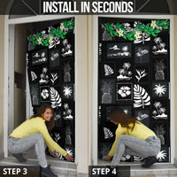 Aloha Hawaii Tuberose Lei Door Cover Tropical Vibes Black Color - Polynesian Pride