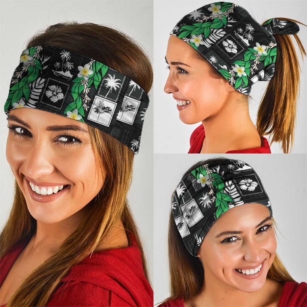 Aloha Hawaii Tuberose Lei Neck Gaiter Tropical Vibes Black Color - Polynesian Pride