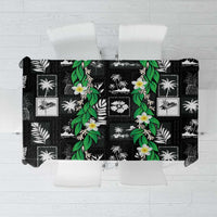 Aloha Hawaii Tuberose Lei Tablecloth Tropical Vibes Black Color - Polynesian Pride