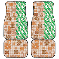 Aloha Hawaii Palaka Tuberose Lei Car Mats Hawaiian Quilt Seamless Style - Polynesian Pride