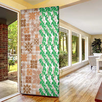 Aloha Hawaii Palaka Tuberose Lei Door Cover Hawaiian Quilt Seamless Style - Polynesian Pride