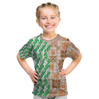 Aloha Hawaii Palaka Tuberose Lei Kid T Shirt Hawaiian Quilt Seamless Style - Polynesian Pride