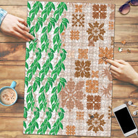 Aloha Hawaii Palaka Tuberose Lei Puzzle Hawaiian Quilt Seamless Style - Polynesian Pride