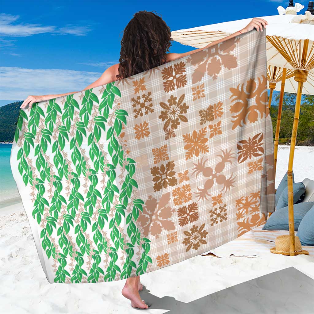 Aloha Hawaii Palaka Tuberose Lei Sarong Hawaiian Quilt Seamless Style - Polynesian Pride