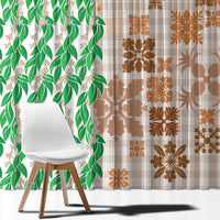 Aloha Hawaii Palaka Tuberose Lei Window Curtain Hawaiian Quilt Seamless Style - Polynesian Pride