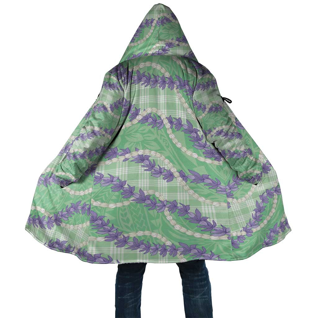 Pastel Green Hawaii Palaka Honohono Pikake Cloak Hawaiian Orchid Lei Polynesian Pattern - Polynesian Pride