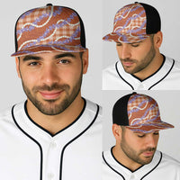 Orange Hawaii Palaka Honohono Pikake Baseball Net Cap Hawaiian Orchid Lei Polynesian Pattern - Polynesian Pride