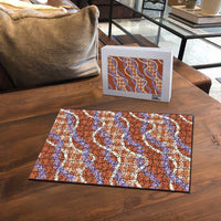 Orange Hawaii Palaka Honohono Pikake Puzzle Hawaiian Orchid Lei Polynesian Pattern - Polynesian Pride