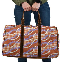 Orange Hawaii Palaka Honohono Pikake Travel Bag Hawaiian Orchid Lei Polynesian Pattern - Polynesian Pride