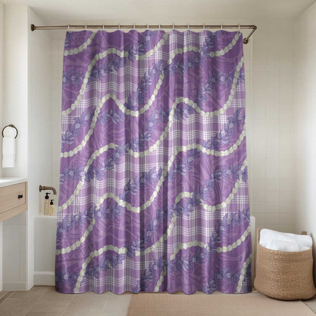 Purple Hawaii Palaka Honohono Pikake Bathroom Set Hawaiian Orchid Lei Polynesian Pattern - Polynesian Pride
