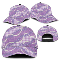 Purple Hawaii Palaka Honohono Pikake Classic Cap Hawaiian Orchid Lei Polynesian Pattern - Polynesian Pride