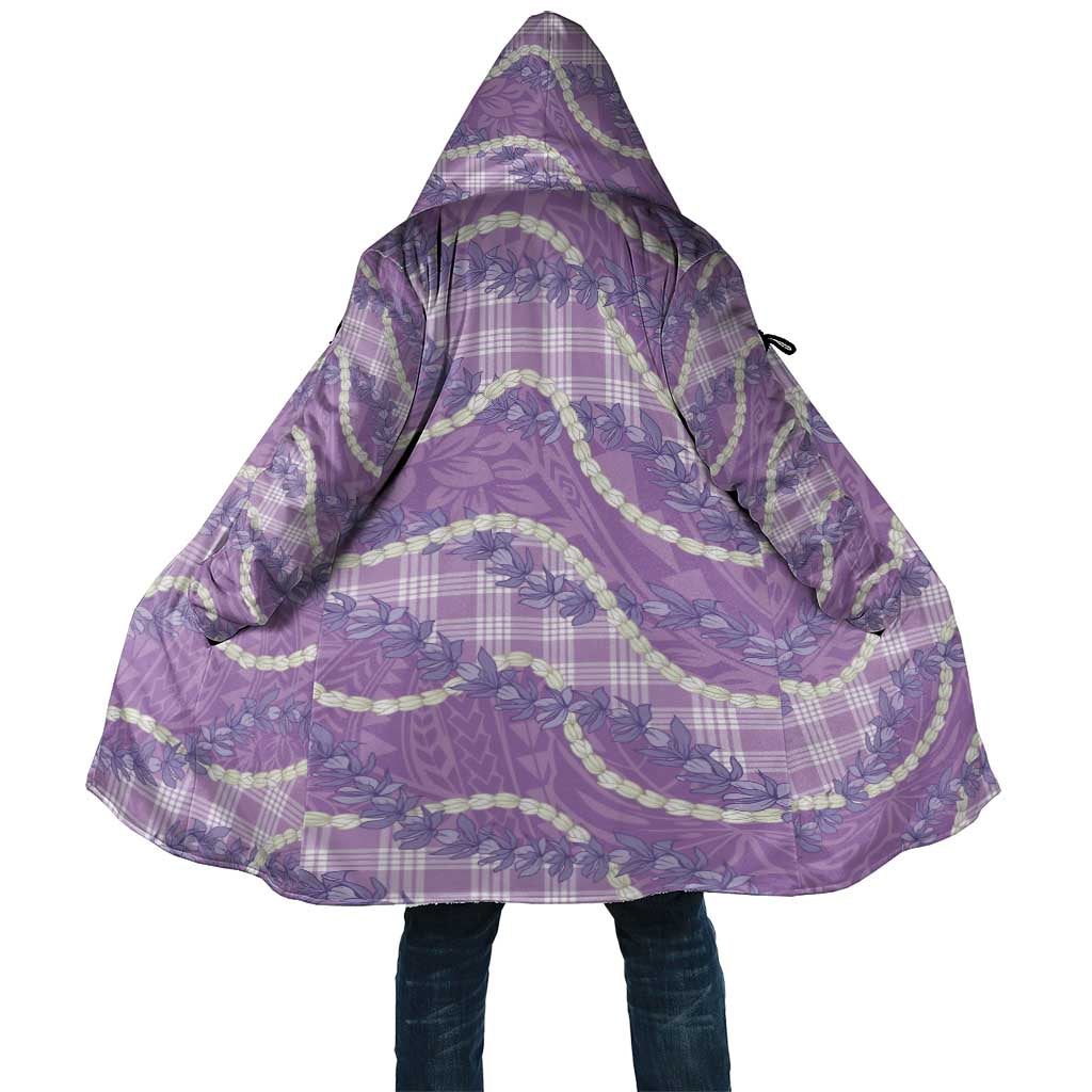 Purple Hawaii Palaka Honohono Pikake Cloak Hawaiian Orchid Lei Polynesian Pattern - Polynesian Pride