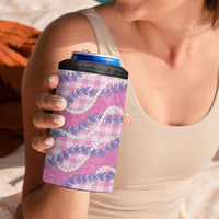 Pink Hawaii Palaka Honohono Pikake 4 in 1 Can Cooler Tumbler Hawaiian Orchid Lei Polynesian Pattern - Polynesian Pride