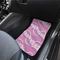 Pink Hawaii Palaka Honohono Pikake Car Mats Hawaiian Orchid Lei Polynesian Pattern - Polynesian Pride