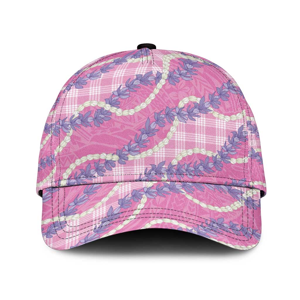 Pink Hawaii Palaka Honohono Pikake Classic Cap Hawaiian Orchid Lei Polynesian Pattern - Polynesian Pride